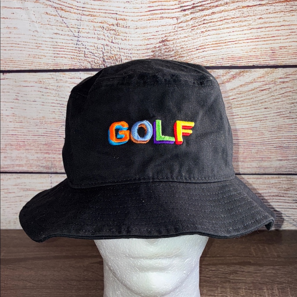 Golf Wang Hat Bucket Embroidered Black Multicolor Classic Tyler The Creator EUC